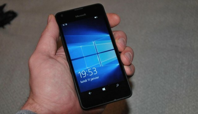 Microsoft Lumia 550 Face Allumé